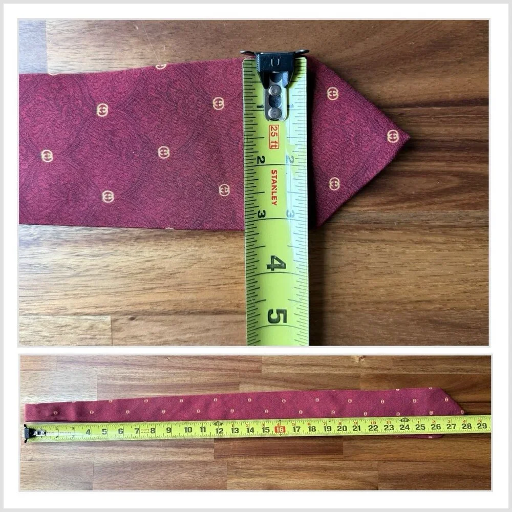 Vintage GUCCI Necktie GG Logo Silk Made In Italy Old Money Quiet Luxury Occasion
